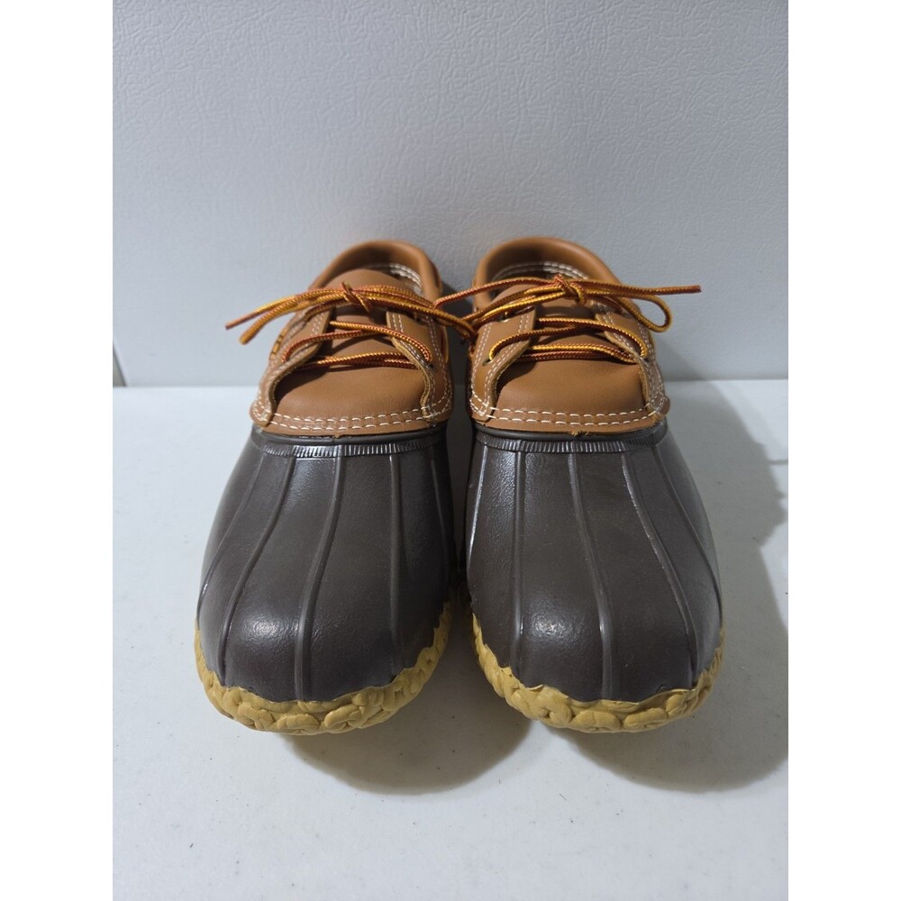 L.L. Bean Duck Boots Low Top Men s Size 11 M Rubber Brown Leather Waterproof